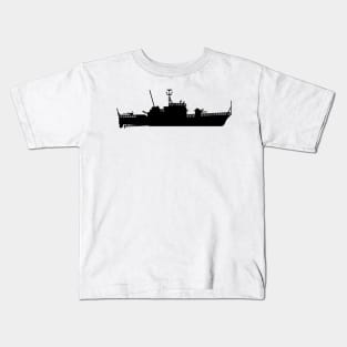 USS - Asheville (PG-84) - Ship - Silhouette Kids T-Shirt